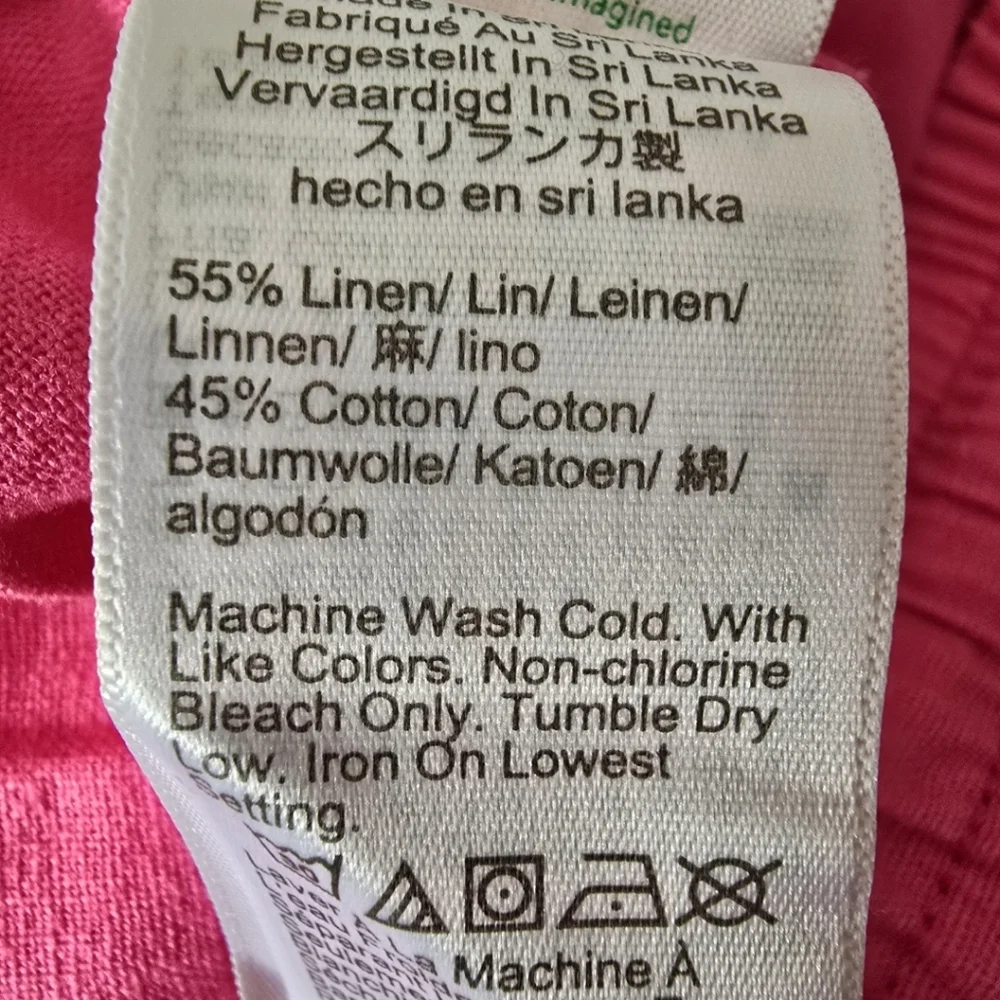 J. Crew Hot Pink  Linen Pants Size 6